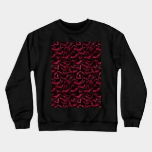 Dark Vampire Bats - Spooky Halloween Watercolor Seamless Pattern Crewneck Sweatshirt